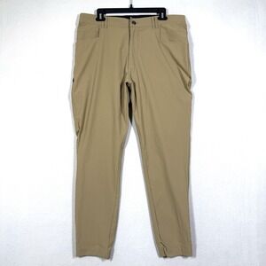 Bylt Pants Mens 34 Ace Jogger Pant Tan Performance Commuter 4 Way Stretch